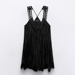 Zara Black Dress with Intricate Straps
